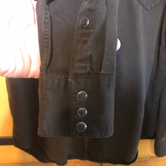 Vintage Ralph Lauren Brown Button Down 100% Lyocell Snap Down Size Medium - Picture 6 of 14